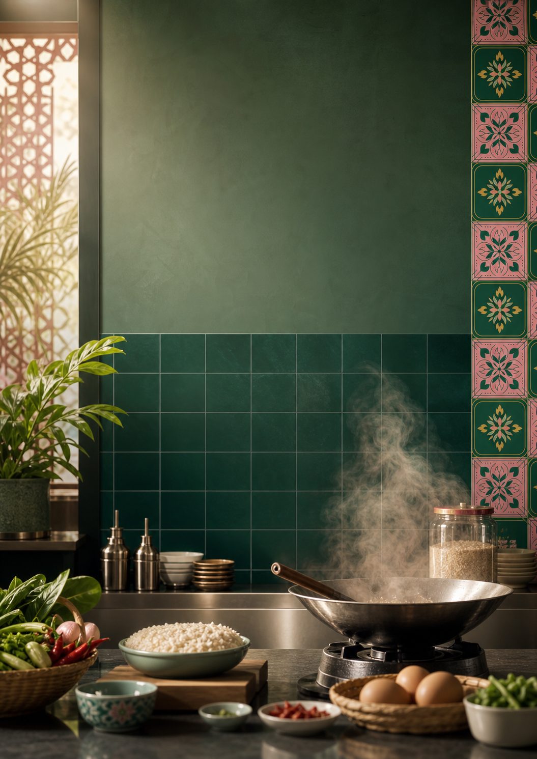 WOKWOW brand kitchen and fried rice scene